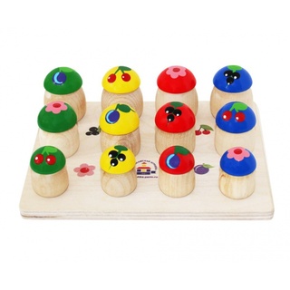 Набор деревянный "Грибочки" 12 штук