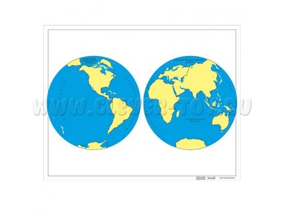 Контурная карта континентов