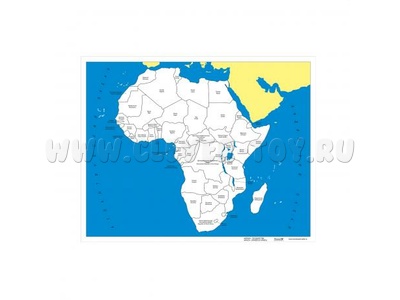 Контурная карта Африки - государства