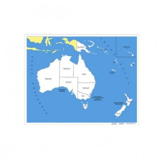 Контурная карта Австралии