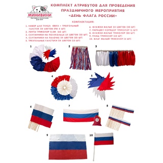 Комплект атрибутов для проведения праздника "День флага России"