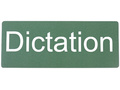Магнитная карточка "Dictation" (фон зелёный)